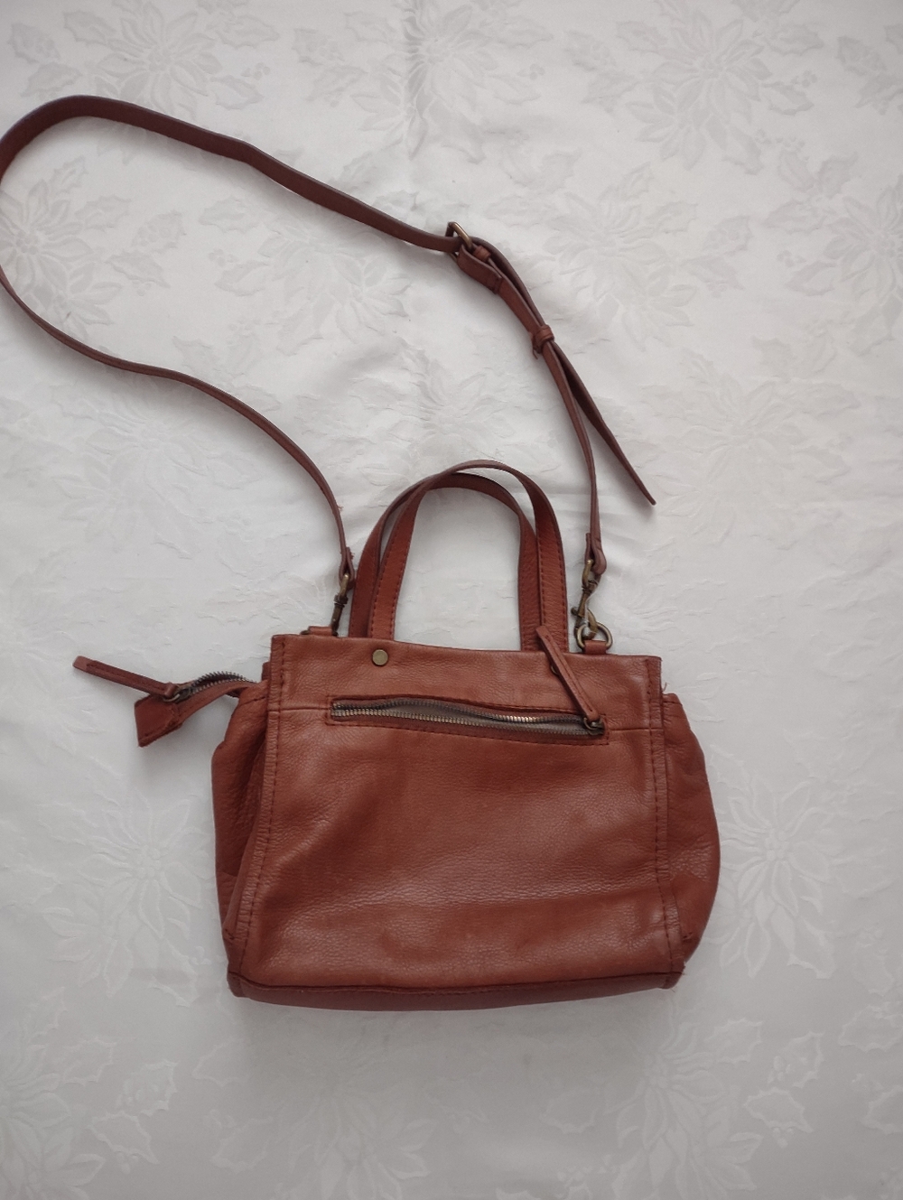 American Leather Satchel Convertible Crossbody With Handles